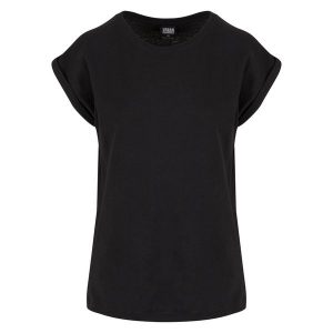 Koszulka damska Urban Classics extended shoulder (x2). Czarne koszulki sportowe Urban Classics, bez wzorów, bez ramiączek. Za 149,50 zł.