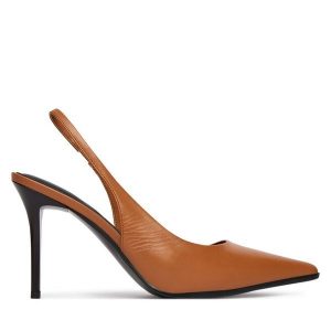 Szpilki Aldo. Brązowe szpilki ALDO, bez wzorów, bez obcasa. Za 419,99 zł.