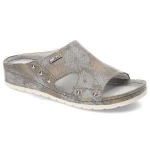 Szare Klapki Lemar Wygodne Buty Na Lato. Szare klapki Lemar, z aplikacjami, ze skóry, bez obcasa, na koturnie. Za 129,00 zł.