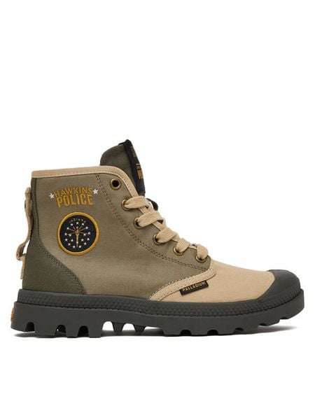 Palladium Trapery Pampa Hawkins Police 94624-308-M Zielony. Zielone buty zimowe Palladium, z materiału, bez obcasa, bez zapięcia. Za 359,99 zł.