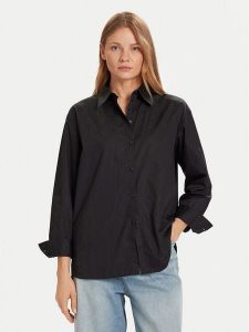 Calvin Klein Jeans Koszula LV044D167G Czarny Relaxed Fit. Czarne koszule Calvin Klein Jeans, xl, bez wzorów, z bawełny, bez kołnierzyka, bez ramiączek. Za 439,99 zł.