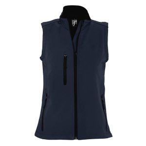 Damska Kurtka Rallye Soft Shell Bodywarmer. Niebieskie kurtki SOL'S, m, bez wzorów, bez kaptura. Za 185,99 zł.