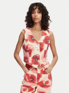 French Connection Kamizelka Poppy 7G9A9 Czerwony Slim Fit. Czerwone kamizelki French Connection, bez wzorów, z bawełny, bez kołnierzyka, bez ramiączek, bez kaptura. Za 358,99 zł.