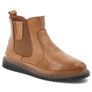 Brązowe Botki Artiker Stylowe Obuwie Damskie. Brązowe botki ARTIKER, bez wzorów, z jeansu, bez obcasa, bez zapięcia. Za 271,99 zł.