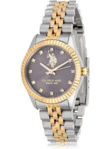 U.S. Polo Assn. Zegarek kwarcowy w kolorze srebrno-złoto-szarym rozmiar: onesize. Szare, analogowe zegarki U.S. Polo Assn. Za 347,99 zł.