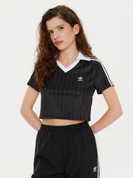 Adidas T-Shirt adicolor Football Jacquard JD2606 Czarny Slim Fit. Czarne t-shirty ADIDAS, m, bez wzorów, z syntetyku, bez kołnierzyka, bez ramiączek. Za 109,99 zł.