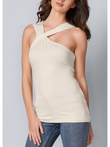 LA Angels Top w kolorze beżowym rozmiar: L. Brązowe topy LA Angels, l, bez wzorów, bez kołnierzyka, bez ramiączek. Za 69,99 zł.