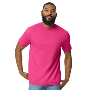 Koszulka Unisex Dla Dorosłych Softstyle Midweight. Czerwone bluzki GILDAN, xl, bez wzorów, sportowe, bez kołnierzyka, bez ramiączek. Za 39,99 zł.