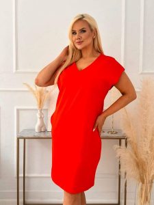 Pomarańczowa kimonowa sukienka Grey z dekoltem w kształcie litery V XXL OVERSIZE LATO. Brązowe sukienki Moda Size Plus Iwanek, na co dzień, na lato, s, bez wzorów, z bawełny, bez kołnierzyka, bez ramiączek, mini, oversize. W wyprzedaży za 99,90 zł.