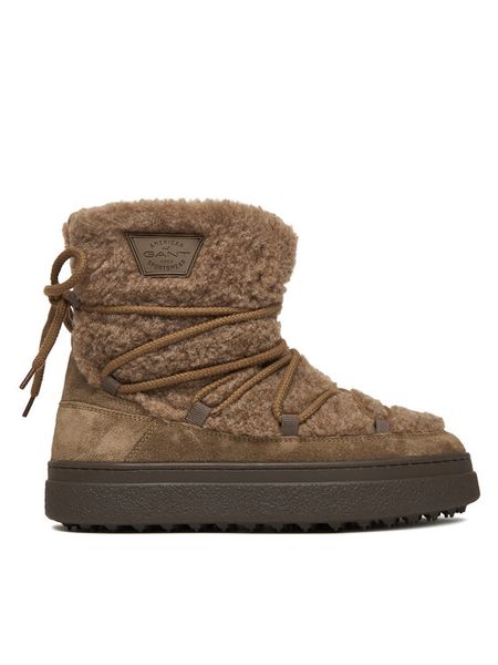 Gant Śniegowce 31541101 Brązowy. Brązowe buty zimowe GANT, z wełny, bez obcasa, bez zapięcia. Za 769,99 zł.
