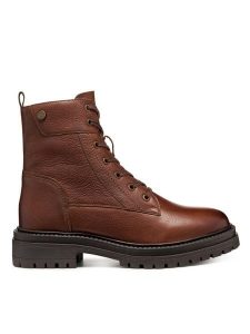 Geox Trapery D Iridea D16HRC 000FF C0013 Brązowy. Brązowe buty zimowe Geox, ze skóry, bez obcasa, bez zapięcia. Za 509,99 zł.