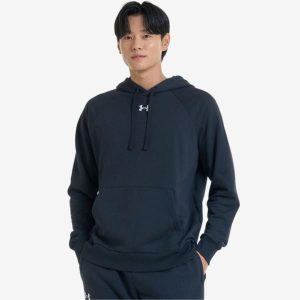 Bluza z kapturem unisex UA Rival Fleece. Czarne bluzy Under Armour, s, bez wzorów, z kapturem. Za 269,99 zł.