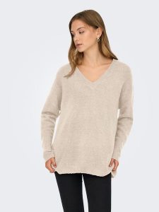 ONLY Sweter w kolorze kremowym rozmiar: S. Brązowe swetry oversize ONLY, s, bez wzorów, ze splotem, bez ramiączek. Za 56,66 zł.