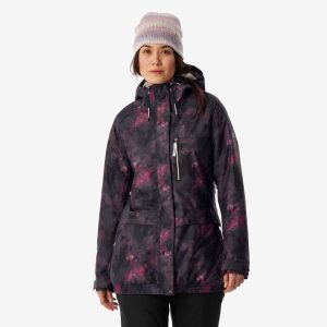 Kurtka snowboardowa damska Dreamscape SNB 100. Kurtki sportowe DREAMSCAPE, na zimę, m, bez wzorów, z materiału, bez kaptura, narciarskie. Za 299,99 zł.