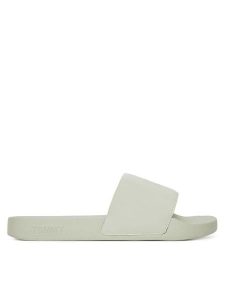 Tommy Jeans Klapki Flag Pool Slide Patent EN0EN02901 Zielony. Zielone klapki Tommy Jeans, bez wzorów, z jeansu, bez obcasa. Za 129,99 zł.