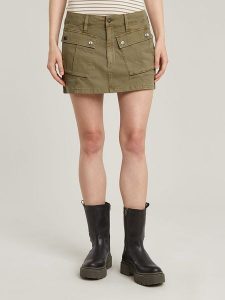 G-Star Spódnica w kolorze khaki rozmiar: W31. Brązowe spódnice G-Star, na co dzień, bez wzorów, z bawełny, retro, mini. Za 195,99 zł.