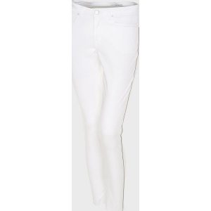 OPUS Dżinsy "Elma" - Skinny fit - w kolorze białym rozmiar: 34. Białe jeansy Opus, z aplikacjami, ze skóry. Za 87,81 zł.