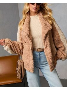 LA Angels Kurtka pluszowa w kolorze beżowym rozmiar: XL. Brązowe kurtki LA Angels, xl, bez wzorów, bez kaptura. Za 217,99 zł.