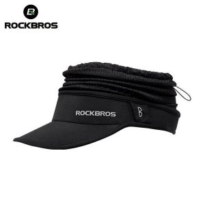 Czapka przeciwsłoneczna na lato ROCKBROS. Czarne czapki ROCKBROS, bez wzorów, z bawełny. Za 63,60 zł.