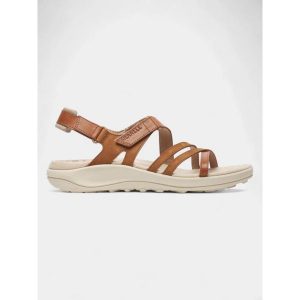 Sandały damskie Merrell Harbor Backstrap. Brązowe sandały Merrell, bez wzorów, bez obcasa, bez zapięcia. Za 399,00 zł.
