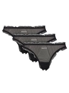 HUGO Komplet 3 par stringów 50550109 Czarny. Czarne komplety bielizny Hugo, bez wzorów, z syntetyku. Za 209,99 zł.