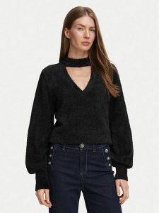 Guess Sweter W6BR74 Z1761 Czarny Regular Fit. Czarne swetry klasyczne Guess, m, bez kołnierzyka. Za 434,99 zł.