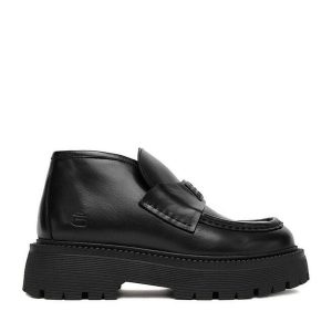 Botki G-Star Raw. Czarne botki G-Star Raw, bez wzorów, bez obcasa, na płaskiej podeszwie, bez zapięcia. Za 319,99 zł.