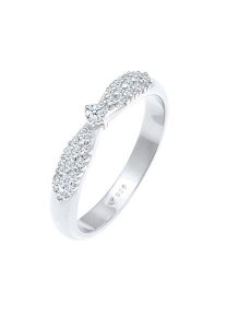 Elli DIAMONDS Damski zaręczynowy glamour z diamentami (0.16 ct) pozłacane srebro 925 Sterling Silver Pierścionki 1 ct. Szare pierścionki Elli DIAMONDS, z diamentem, pozłacane. Za 863,99 zł.