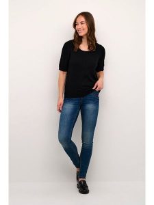Cream Koszulka "Dela" w kolorze czarnym rozmiar: XS. Czarne bluzki Cream, xs, bez wzorów, bez kołnierzyka, bez ramiączek. Za 48,39 zł.