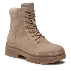 Trzewiki Jenny Fairy. Brązowe botki Jenny Fairy, bez wzorów, bez obcasa, na płaskiej podeszwie, bez zapięcia. Za 89,99 zł.