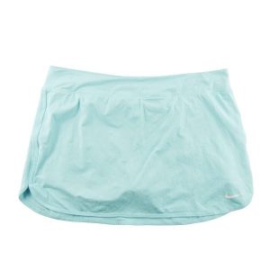 Second life - Spódnice mini Dri-Fit dla kobiet - Stan bardzo dobry. Niebieskie spódnice Nike, bez wzorów, sportowe, mini. Za 84,56 zł.