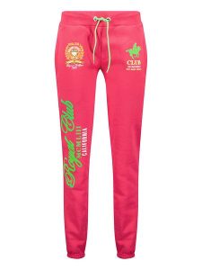 Geographical Norway Spodnie dresowe "Manille" w kolorze różowym rozmiar: L. Różowe spodnie dresowe Geographical Norway, l, bez wzorów, z bawełny. Za 92,42 zł.