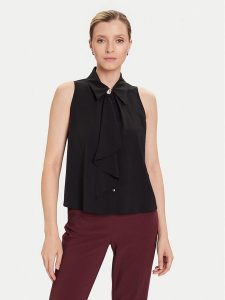 Rinascimento Bluzka CFC0125089003 Czarny Regular Fit. Czarne bluzki Rinascimento, s, bez wzorów, z syntetyku, bez kołnierzyka, bez ramiączek. Za 339,99 zł.