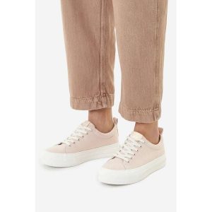 Trampki Roxy. Brązowe trampki Roxy, bez wzorów, bez zapięcia. Za 119,99 zł.