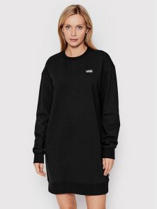 Vans Sukienka dzianinowa Flying V Bff VN0A5LNV Czarny Relaxed Fit. Czarne kombinezony Vans, s, bez wzorów, z bawełny, bez kołnierzyka, bez ramiączek. Za 169,99 zł.