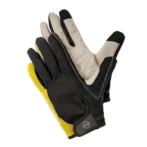 Rękawiczki rowerowe unisex madani długie SLOTH`S PAW. Żółte rękawiczki MADANI, bez wzorów. Za 28,99 zł.