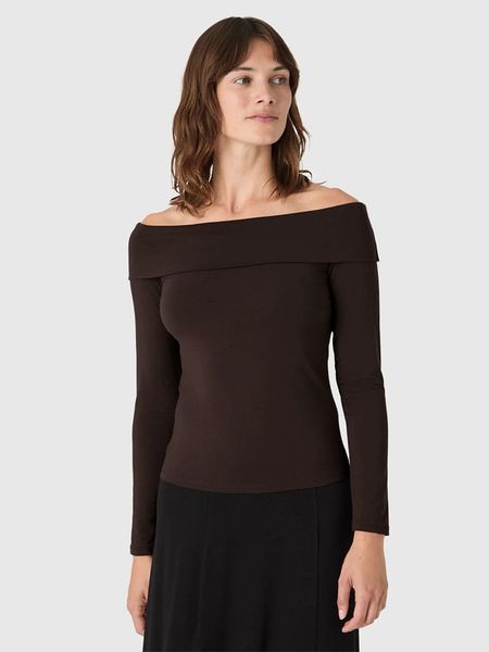 Les Lunes Bluzka "Dariaa" w kolorze brązowym rozmiar: L. Brązowe bluzki Les Lunes, l, bez wzorów, bez kołnierzyka, bez ramiączek. Za 126,99 zł.