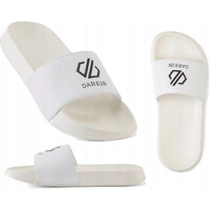Klapki na basen dla kobiet Dare2B DWF362. Białe klapki Dare 2b, bez wzorów, bez obcasa. W wyprzedaży za 94,30 zł.