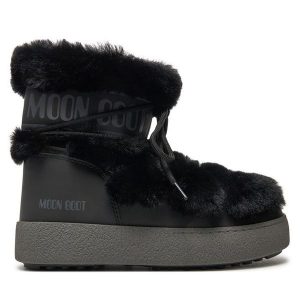 Śniegowce Moon Boot. Czarne buty zimowe Moon Boot, bez obcasa, bez zapięcia. Za 779,99 zł.