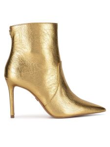 Nine West Botki BYCCC05 Złoty. Żółte botki Nine West, bez wzorów, z materiału, bez obcasa, na szpilce, bez zapięcia. Za 249,99 zł.