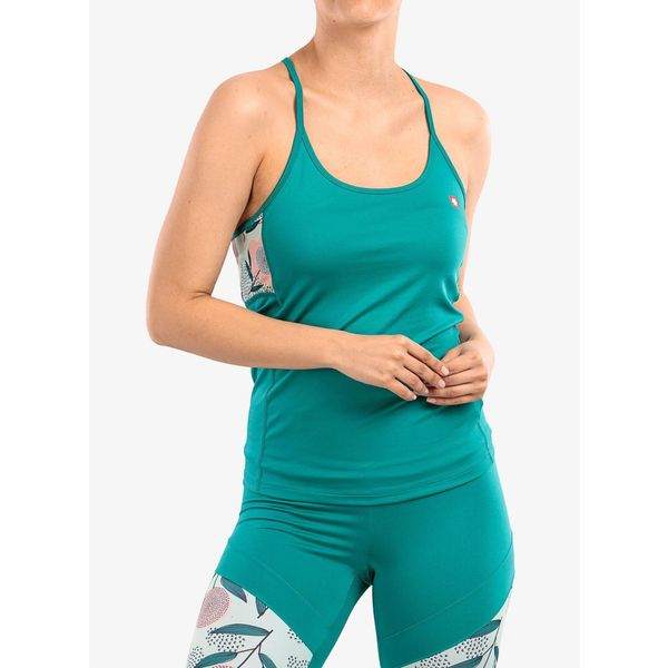 Top wspinaczkowy damski Ocun Arista. Zielone topy Ocun, xs, bez wzorów, bez kołnierzyka, bez ramiączek. Za 199,50 zł.