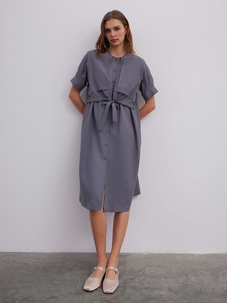 BGN Sukienka w kolorze antracytowym rozmiar: 38. Czarne sukienki BGN, na imprezę, bez wzorów, bez kołnierzyka, bez ramiączek, midi. Za 91,77 zł.