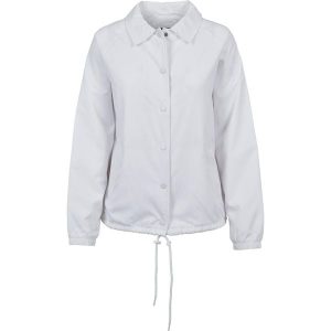 Parka dla kobiet Urban Classic coach. Białe kurtki Urban Classics, na zimę, bez wzorów, bez kaptura. Za 214,00 zł.