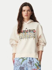 Adidas Bluza Farm Rio Hoodie KR0253 Kremowy Regular Fit. Białe bluzy ADIDAS, s, bez wzorów, z bawełny, bez kaptura. Za 349,99 zł.
