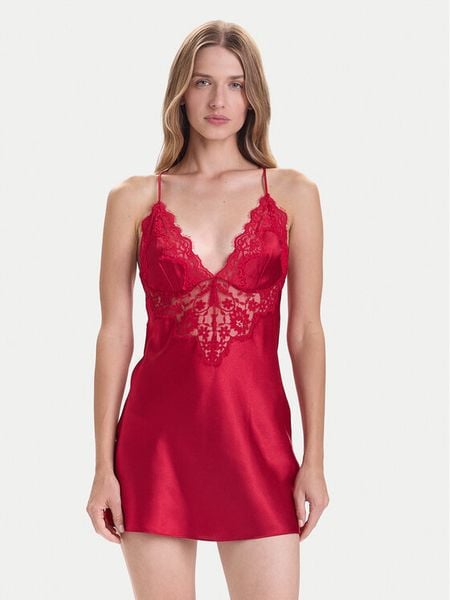 Hunkemöller Halka Mya 302854 Czerwony. Czerwone piżamy Hunkemöller, bez wzorów, z syntetyku, bez ramiączek. Za 119,99 zł.