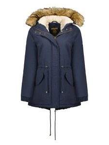 Canadian Peak Parka "Ampuri" w kolorze granatowym rozmiar: XXL. Niebieskie płaszcze Canadian Peak, xxl, bez wzorów, bez kaptura. Za 211,31 zł.