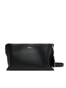 DKNY Torebka R44E1I54 Czarny. Czarne listonoszki DKNY, bez wzorów, ze skóry, bez dodatków. Za 649,99 zł.