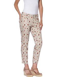 Heine Dżinsy - Slim fit - w kolorze beżowym rozmiar: 36. Brązowe spodnie z wysokim stanem Heine, bez wzorów, z materiału, z podwyższonym stanem. Za 96,60 zł.
