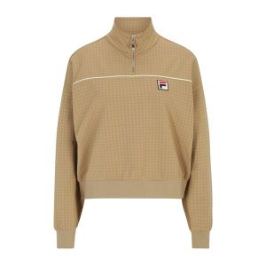 Bluza damska FILA Liebau Aop Half Zip. Brązowe bluzy Fila, s, bez wzorów, bez kaptura. Za 199,99 zł.