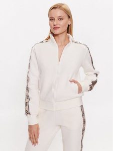 Guess Bluza V2YQ16 KB3P2 Écru Regular Fit. Bluzy Guess, xxs, z aplikacjami, z bawełny, bez kaptura. Za 289,99 zł.
